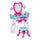Postazione Trucco Specchiera Giocattolo per Bambini con Specchio e Accessori Azzurro e Bianco