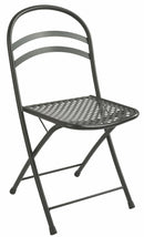 Set 2 Sedie Pieghevoli da Giardino 42x52x81 cm in Acciaio RD Italia Flipper Antracite
