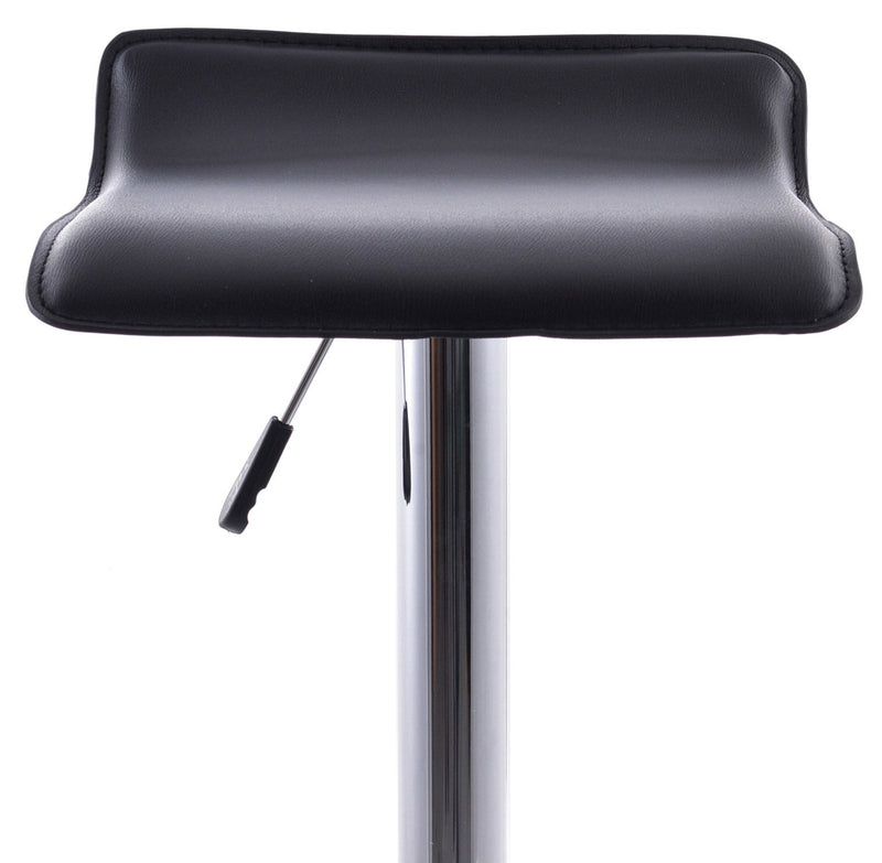 Sgabello con Alzata a Gas e Seduta Girevole in Similpelle Vandi Grigio Scuro