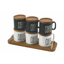 Set 6 Tazzine da Caffè con Stand Ø6x6 cm in Gres VdE Tivoli 1996 Urban Kitchen