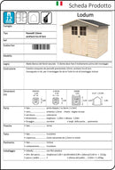 Casetta Box da Giardino per Attrezzi 2,62x2,02m con Pavimento in Legno Abete 12mm Lodum