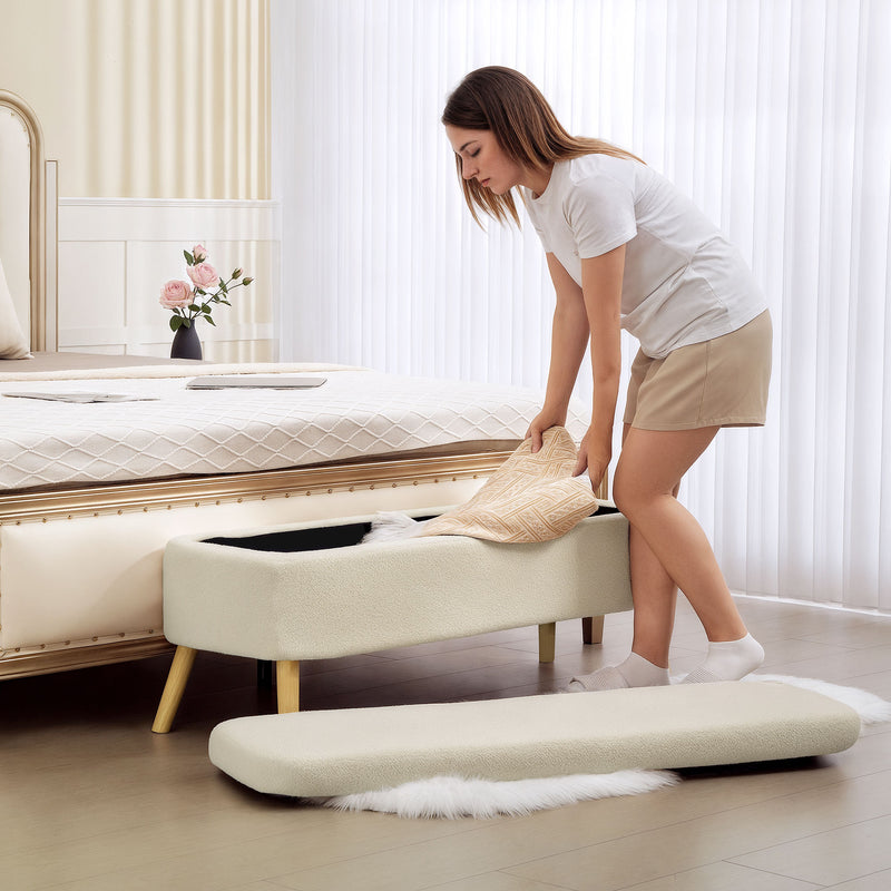 Pouf pieghevole doppio beige | Leroy Merlin