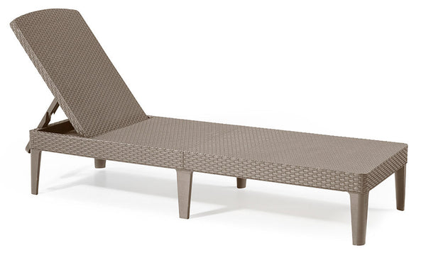 online Lettino Prendisole da Giardino 187,5x58x29 cm in Resina Keter Jaipur Cappuccino
