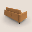 Divano Letto 3 Posti 195x95x96 cm in Tessuto Arancio