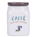 Barattolo Caffe 9,5x9,5x14,5 cm in New Bone China VdE Tivoli 1996 Le Travisate Bianco