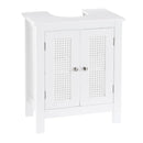 Mobile Sottolavabo da Bagno Sottolavello in Legno Bianco con Mensola 48x30x60 cm