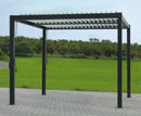 Pergola da Giardino 3x3m in Alluminio Telo Retrattile Manuale Nero