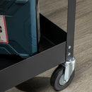 Carrello Porta Attrezzi Utensili da Lavoro 84,5x38x84 cm in Acciaio Nero