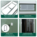 Casetta Box da Giardino 280x130x172 cm in Lamiera di Acciaio Verde Chiaro