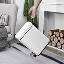 Pattumiera 29,2x14x32 cm 5lt Apertura a Pedale in Metallo Bianco