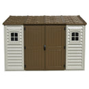 Casetta Box da Giardino 326x240x235 cm in PVC Grigio Chiaro/Marrone