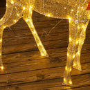 Decorazione Natalizia da Interno ed Esterno 66x25x135 cm a Forma di Renna con 137 Luci LED Oro      