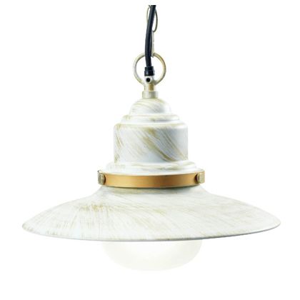 Lampada Sospesa Colore Bianco e Oro per Esterno Linea Fisher Sovil prezzo
