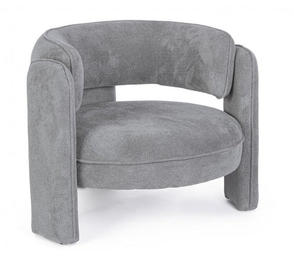 Poltrona Soggiorno 94x88x73 cm Aisha in Tessuto Grigio sconto
