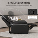 Poltrona Relax Reclinabile Manuale 80x90x105 cm in Similpelle Nera