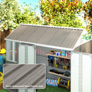 Set 12 Pannelli di Ricambio 129x45 cm per Casette da Giardino in Acciaio Zincato Grigio      