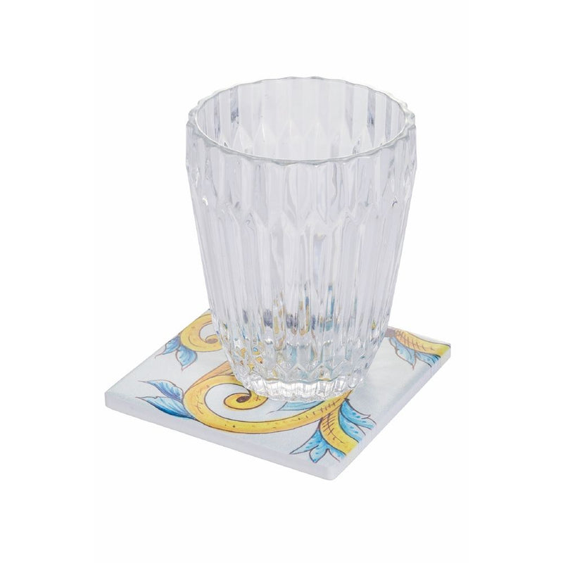 Set 6 Sottobicchieri 10x10x1 cm  in Ceramica VdE Tivoli 1996 Le Riggiole