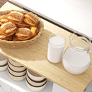 Carrello da Cucina con Armadietto e Ripiani Scaffale Portaspezie 75x40x80,5 cm color Rovere e Bianco  