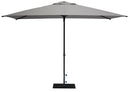Ombrellone da Giardino 3x2 m Palo Ø38 mm in Alluminio Tessuto Olefin Trend Grigio