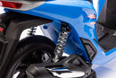 Scooter Elettrico per Bambini Licenza Ufficiale Honda SH125 12V con Ruote EVA e Sedile Pelle Blu