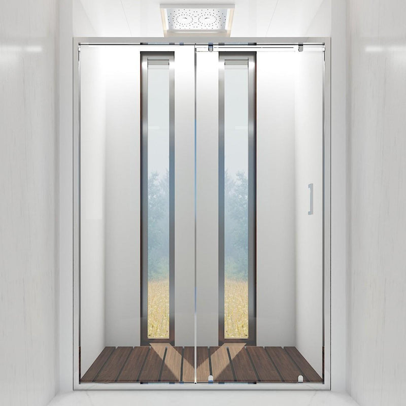 Porta Parete Doccia 1 Anta Scorrevole in Cristallo Trasparente 6mm H190 Bonussi Giuly Varie Misure