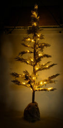 Albero di Natale Luminoso con LED in PVC H136cm Juta Verde Innevato