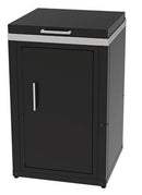 Composizione 3 Moduli Cucina Cucina 3 Fuochi a Gas + Armadietto con Cassetti + Mobile Lavandino Top in Acciaio Inox Nero  