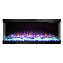 Camino Elettrico da Incasso 56,1x103,5x31,7 cm Effetto Fiamma 1500W Haiti 40 Nero