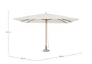 Ombrellone da Giardino 3x4 m Palo Ø48 mm Eclipse Naturale in Alluminio