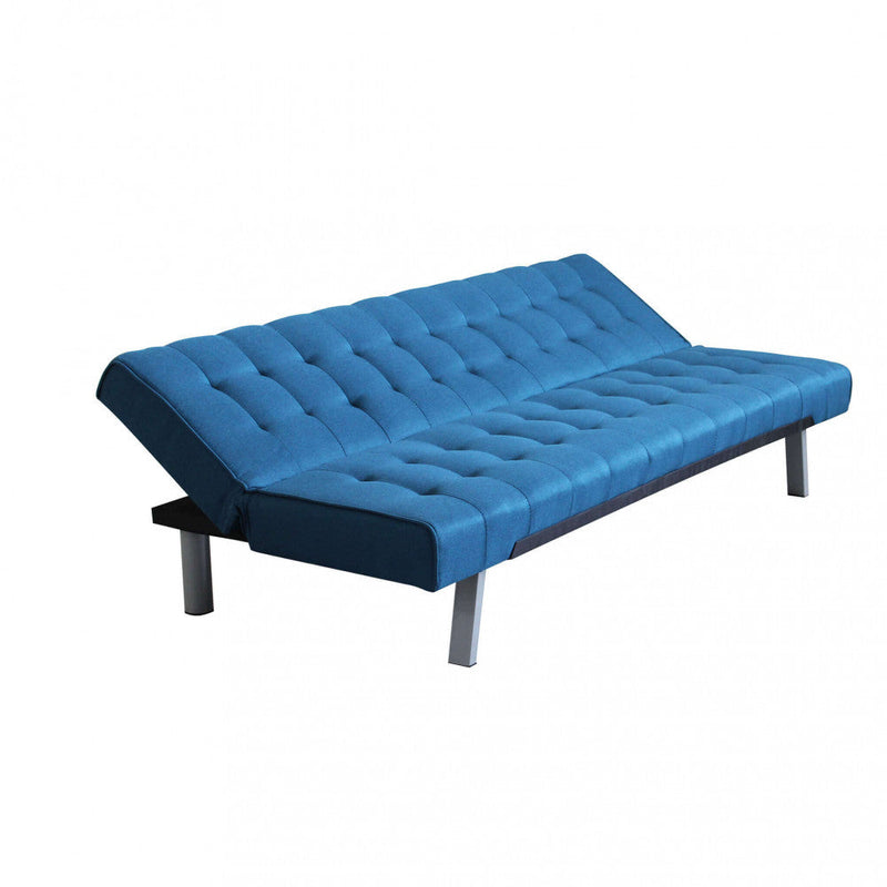 Divano Letto Barry 178x80x71 cm in Tessuto Blu melange