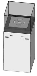 Camino a Bioetanolo da Pavimento 36x36x85 cm Instate 850 Bianco con Vetro