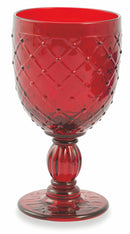 Confezione 6 Calici Vino in Vetro 280ml Villa d'Este Home Tivoli Rombi