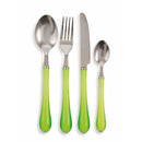 Servizio Set di Posate 24 Pezzi in Acciao Inox Villa d'Este Goccia Verde
