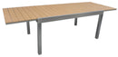 Tavolo Rettangolare da Giardino Allungabile 265x100cm in Alluminio Vorghini Cortina