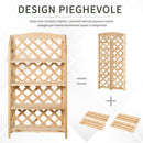 Portapiante Fioriera da Giardino 4 Ripiani 67x33x123 cm in Legno Naturale
