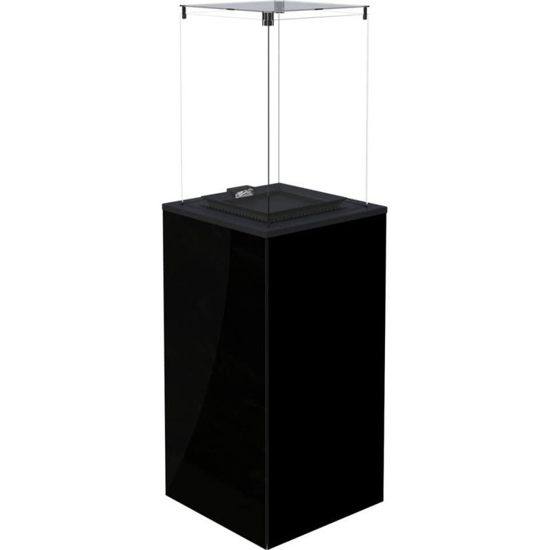 Stufa a Gas da Esterno 154,70x48,2x48,2cm Flig Gastonia Nero Lucido con Vetri