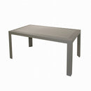 Tavolo da Giardino in Plastica Rettangolare 140x80x72cm Urano Tortora