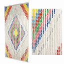 Tenda a Fili per Porta Antimosche 140x240 cm in Plastica Rombo Multicolor