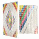 Tenda a Fili per Porta Antimosche 140x240 cm in Plastica Rombo Multicolor