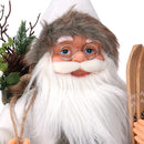 Babbo natale in tessuto bianco cm xh60