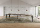  Tavolo Allungabile 200-460x90x77 cm Flame Tortora Telaio Antracite