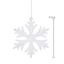 Set 4 Fiocco con Neve Glitter Ø12 cm Clear/Glitter