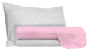 Set Lenzuola Sopra Sotto e Federe in Cotone Rosa Varie Misure