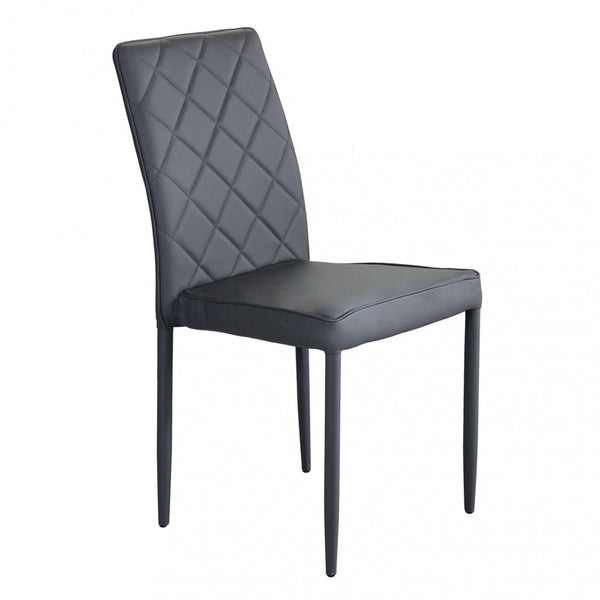 acquista Sedia Blossom 41x50x91 h cm in Similpelle Grigio scuro