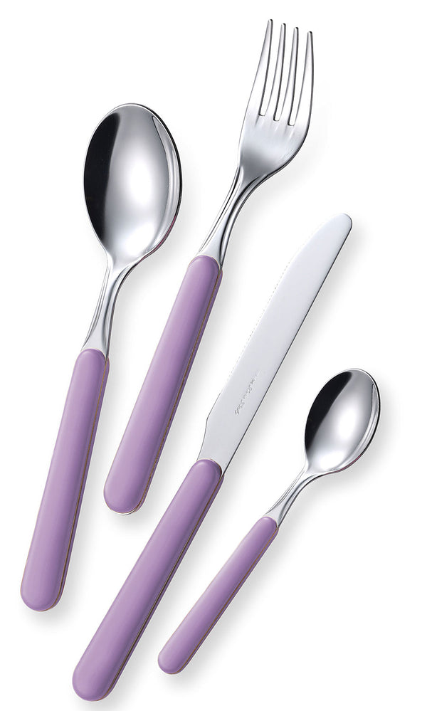 acquista Servizio Set di Posate 24 Pezzi in Acciaio Eme Bonita Lilla 65
