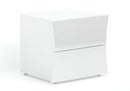 Comodino 2 Cassetti 50x40x41,3 cm Arco Bianco Lucido