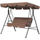 Dondolo da Giardino a 3 Posti con Cuscini 172x110x153 cm Marrone e Nero 