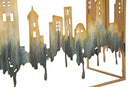 Console City 110x38,5x81 cm in Ferro e MDF e Vetro Multicolor      