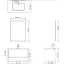 Mobile Bagno Sospeso 80 cm Lavabo e Specchio Milano Bianco Lucido