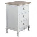 Cassettiera Cuore 3 Cassetti 45x34x66 h cm in Legno di paulownia Bianco